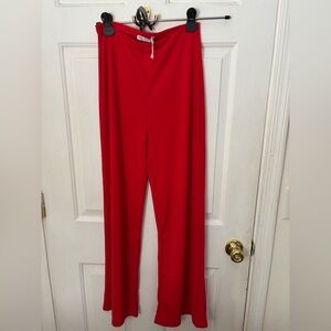 Zara Red Wide Leg Pants
